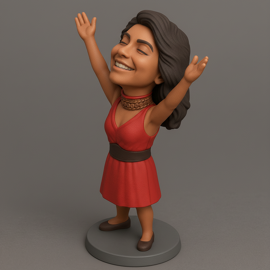 silhouette 3d printer maker-3d portrait printing_Joyful Celebratory Figurine