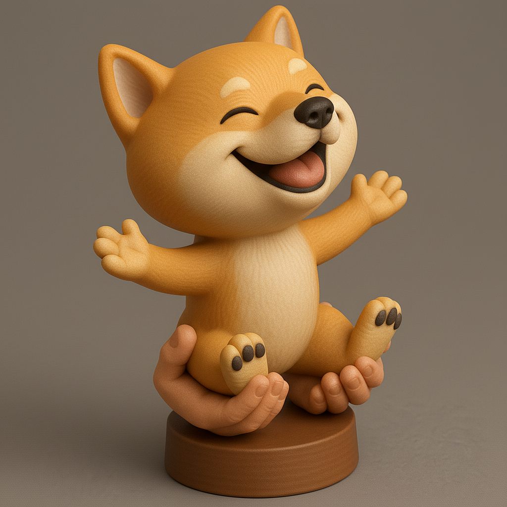 face anatomy 3d model-create 3d face model from photo_Joyful Shiba Inu Figurine