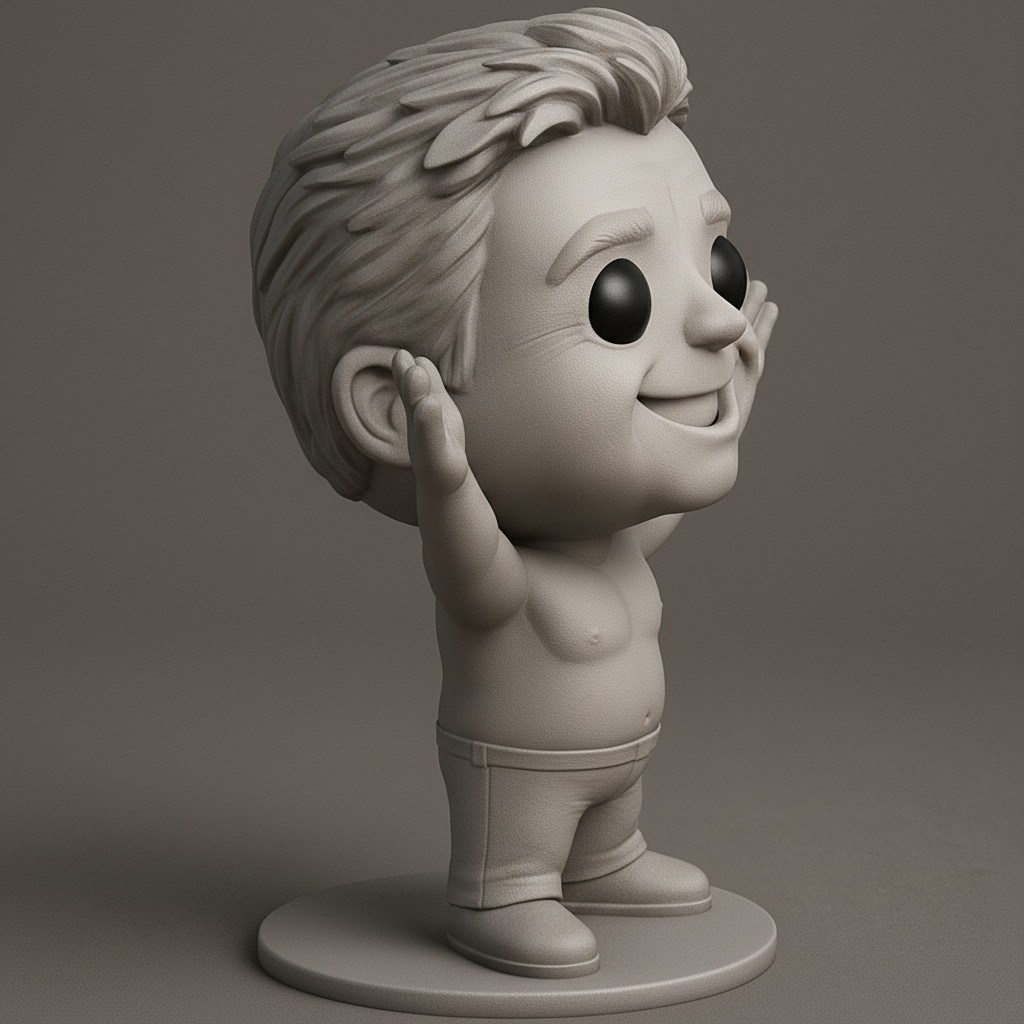 face anatomy 3d model-create 3d face model from photo_Dynamic Chibi Guy: Your Next Fun 3D Print!