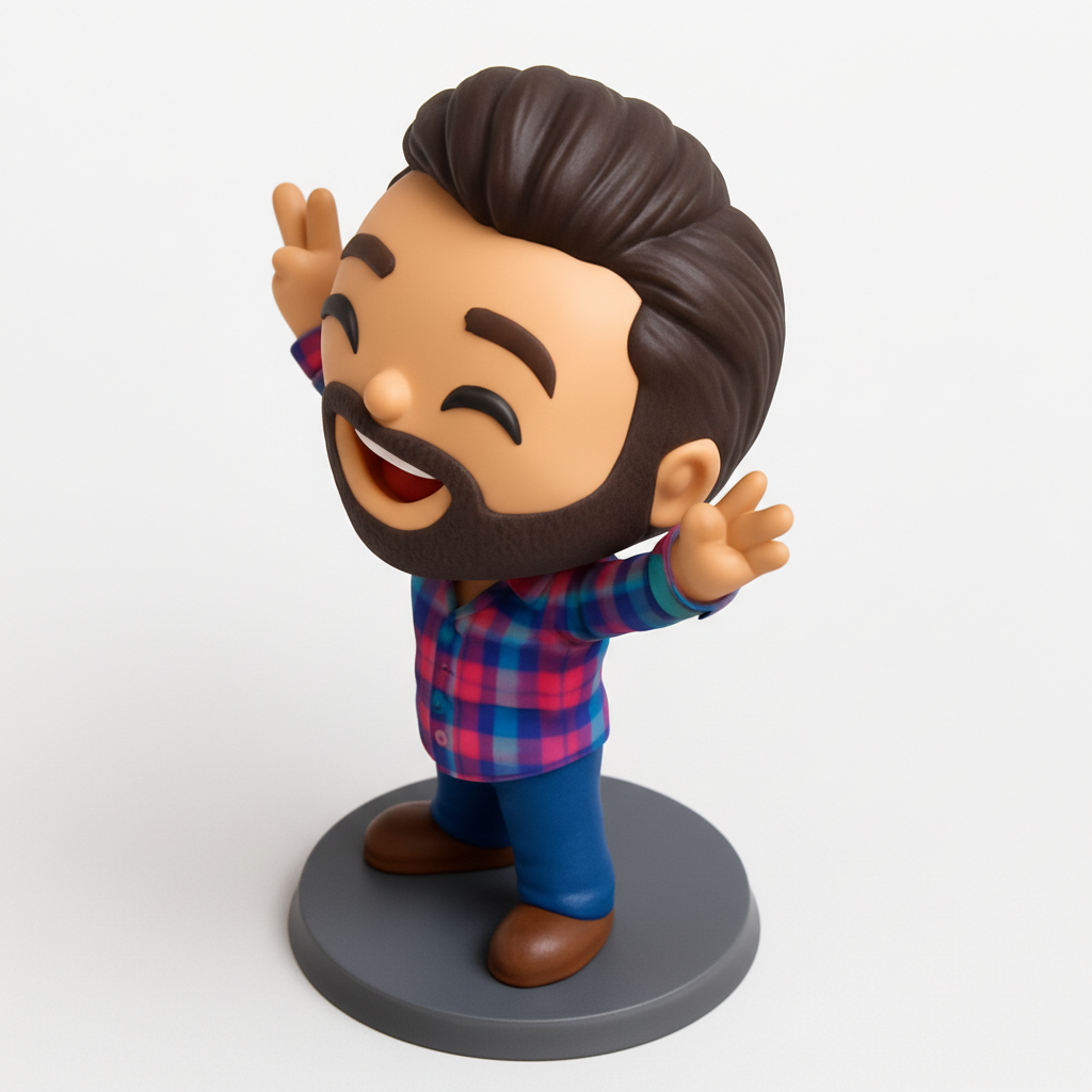 face to 3d model ai-3D portrait printing from photo_Achieve & Inspire: Bearded Hero Desk Figurine