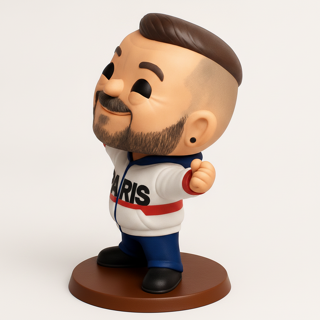 face to 3d model ai-3D portrait printing from photo_Paris Fan Chibi Figure 