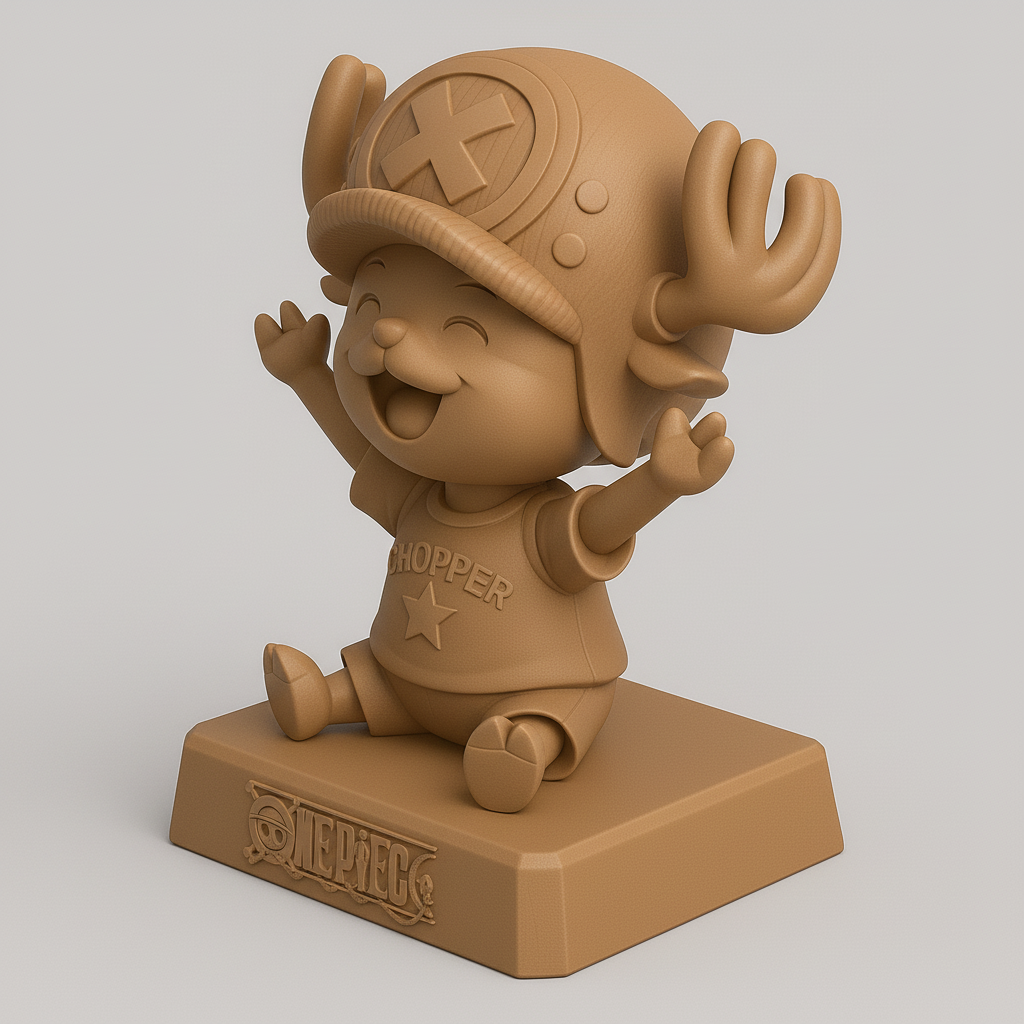 silhouette 3d printer maker-3d portrait printing_Charming Chopper Figure from One Piece