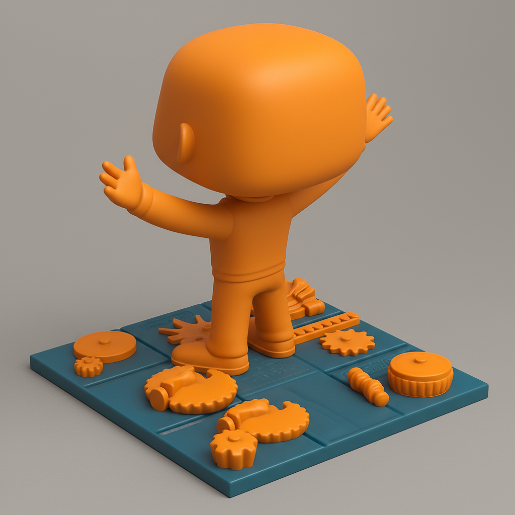 face anatomy 3d model-create 3d face model from photo_Creative Gear Buddy: Funko-Style DIY Mechanical Kit