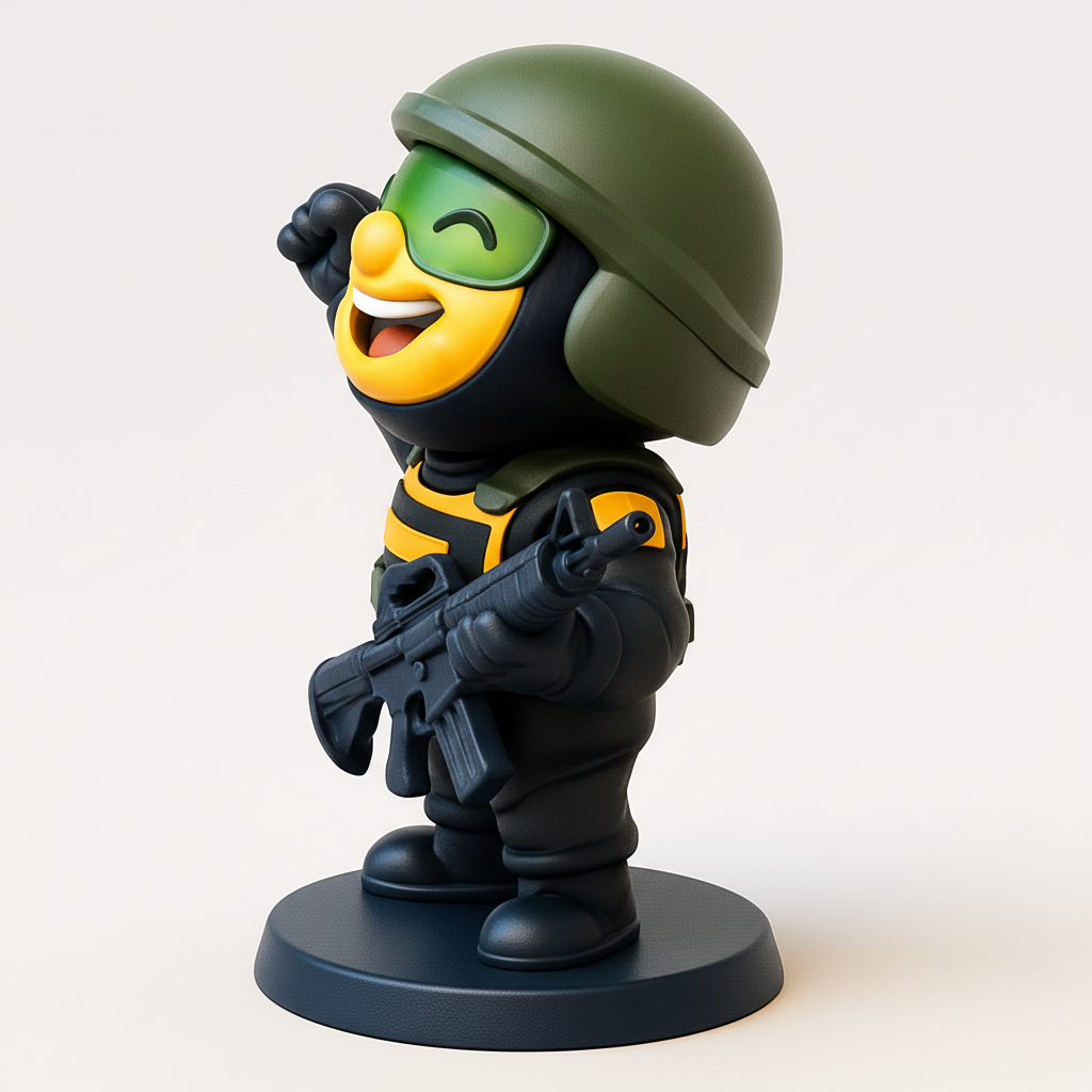 face anatomy 3d model-create 3d face model from photo_Happy Tactical Soldier - Print Your Own Hero!