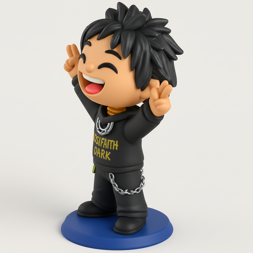 face anatomy 3d model-create 3d face model from photo_LosiFaith Dark Chibi Icon: Print & Unleash Joy!