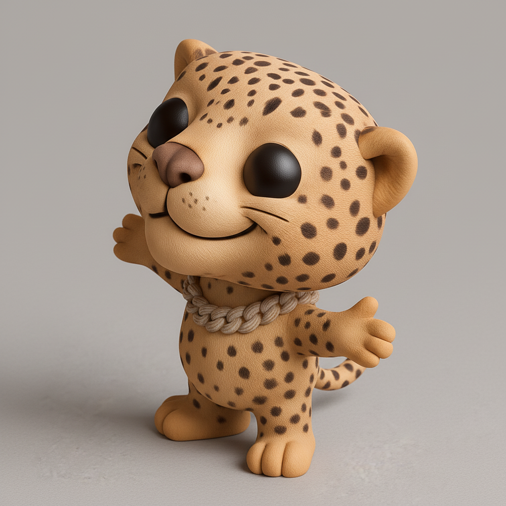 face anatomy 3d model-create 3d face model from photo_Smiling Cheetah Buddy: Your Huggable 3D Print!