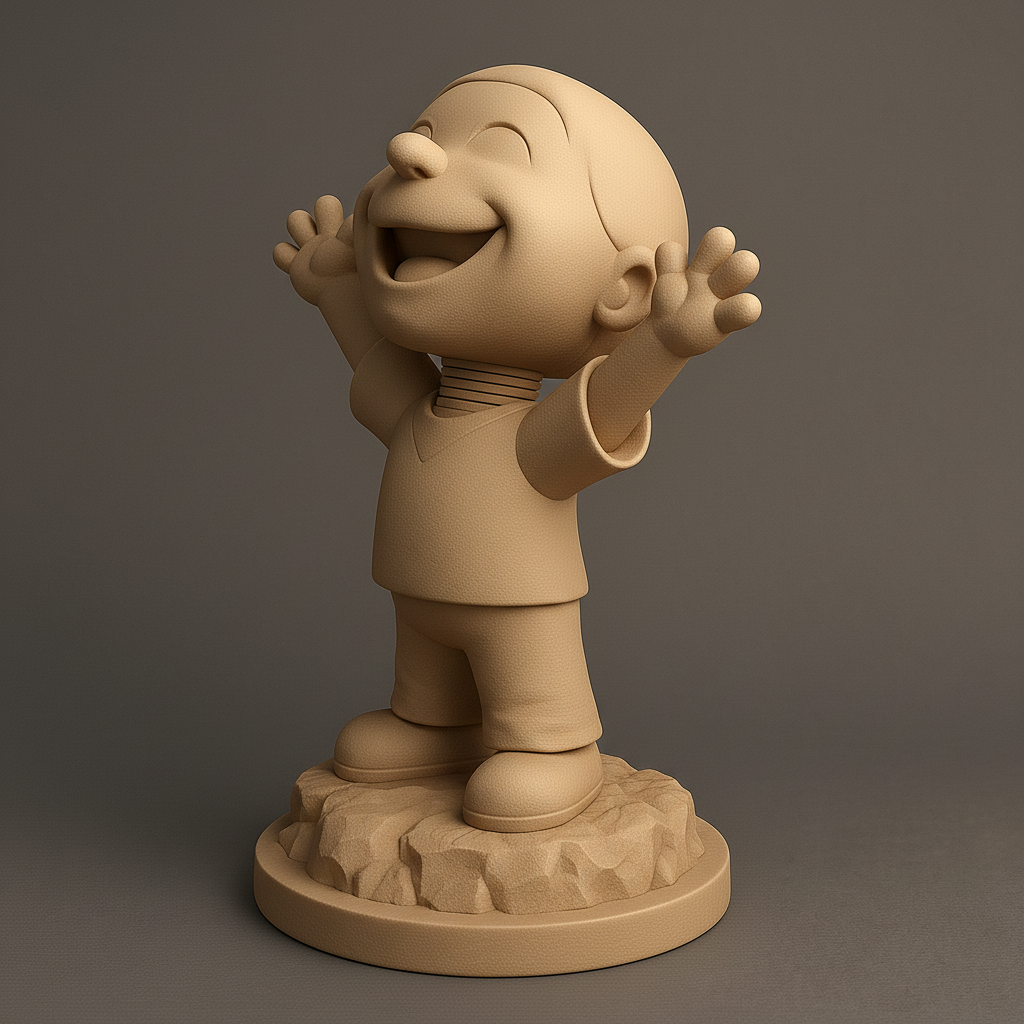 face anatomy 3d model-create 3d face model from photo_Joyful 3D Character Model for Printing