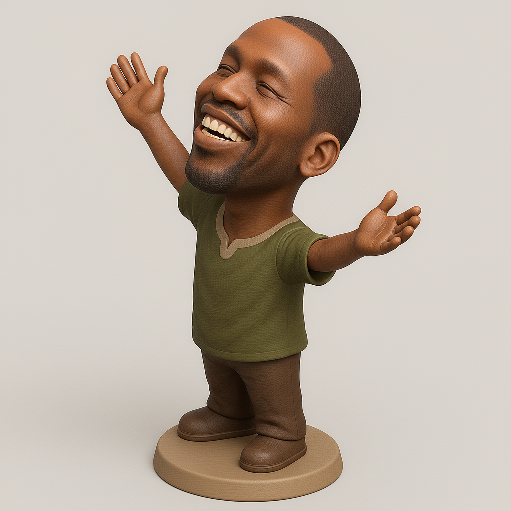 face anatomy 3d model-create 3d face model from photo_Joyful Bobblehead Figure