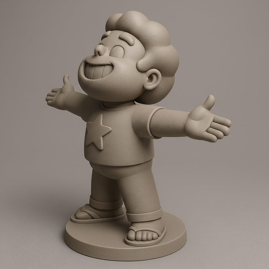 face anatomy 3d model-create 3d face model from photo_Joyful Character Model for 3D Printing