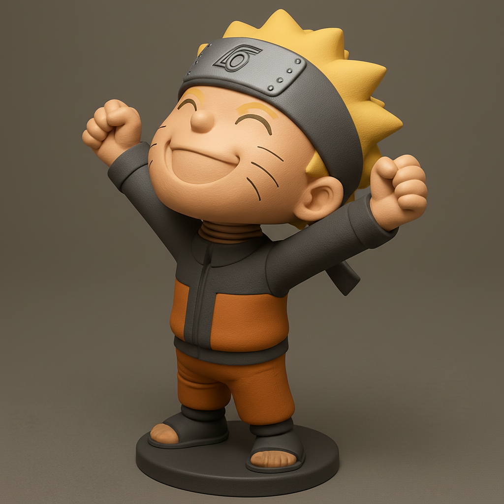 face anatomy 3d model-create 3d face model from photo_Cheerful Ninja Figure: Naruto