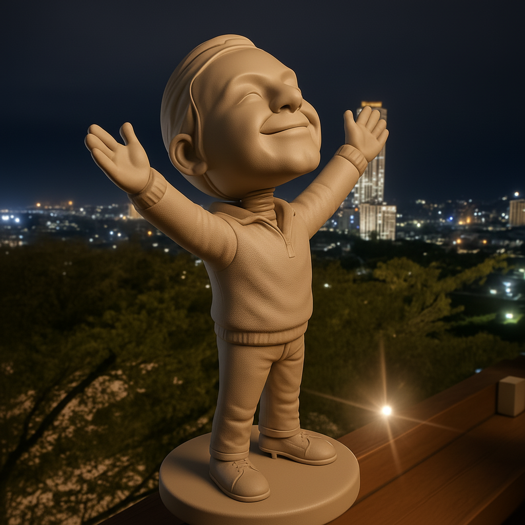 face to 3d model ai-3D portrait printing from photo_Joyful Embrace Statue: Welcome Life's Moments!