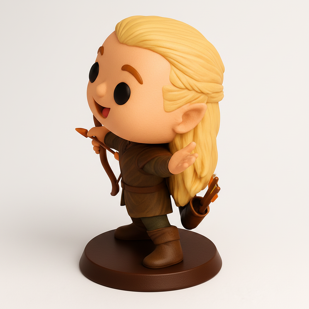 face to 3d model ai-3D portrait printing from photo_Heroic Elf Archer Funko Style - Legolas 