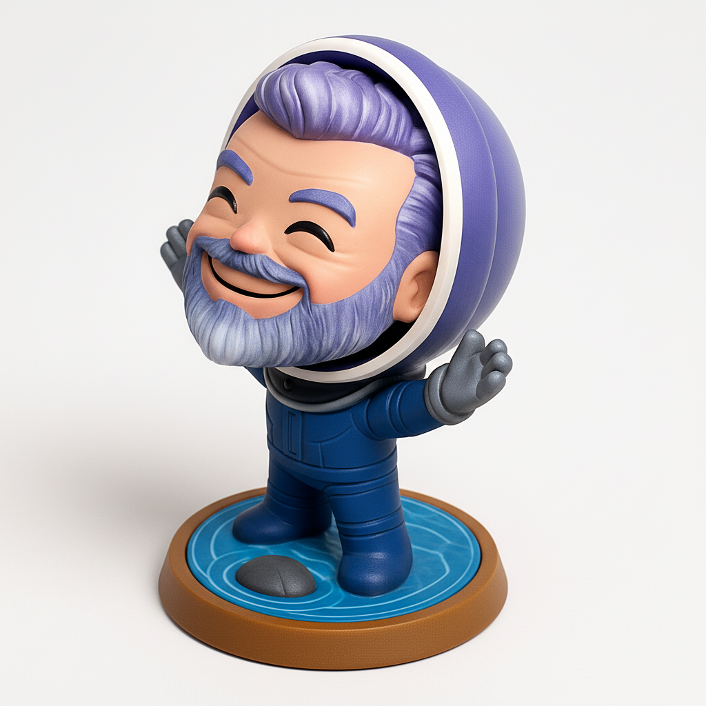 face anatomy 3d model-create 3d face model from photo_Welcoming Space Explorer Figurine - Spreading Joy