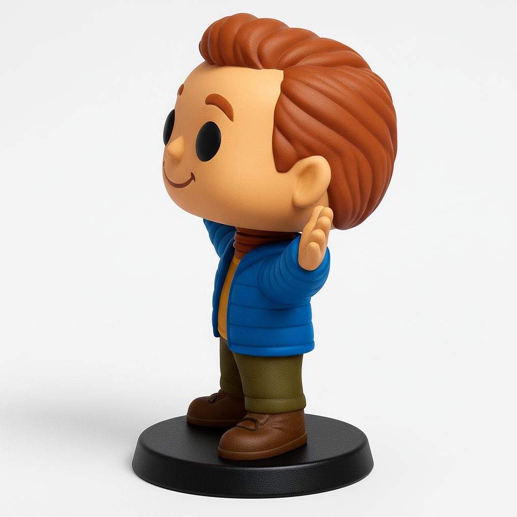 face anatomy 3d model-create 3d face model from photo_Adorable Smiling Boy Bobblehead: Print Your Own Pal!