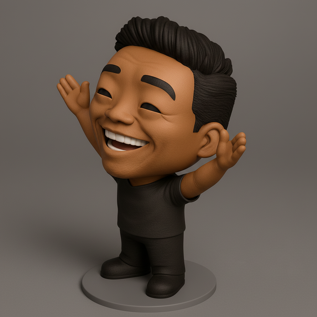 face anatomy 3d model-create 3d face model from photo_Print Happiness: Cheerful Desk Buddy