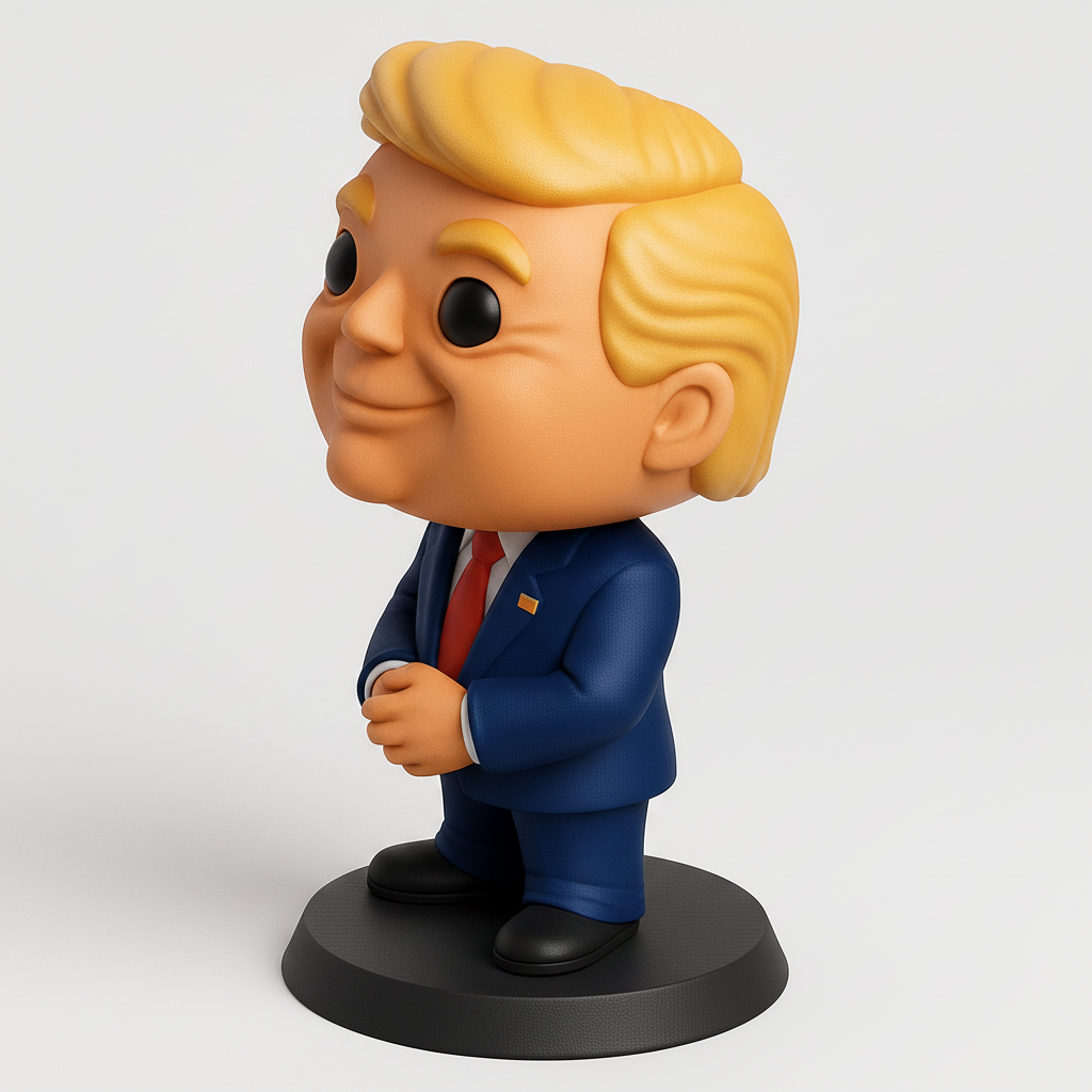face to 3d model ai-3D portrait printing from photo_Iconic Leader Funko-Style Collectible Model