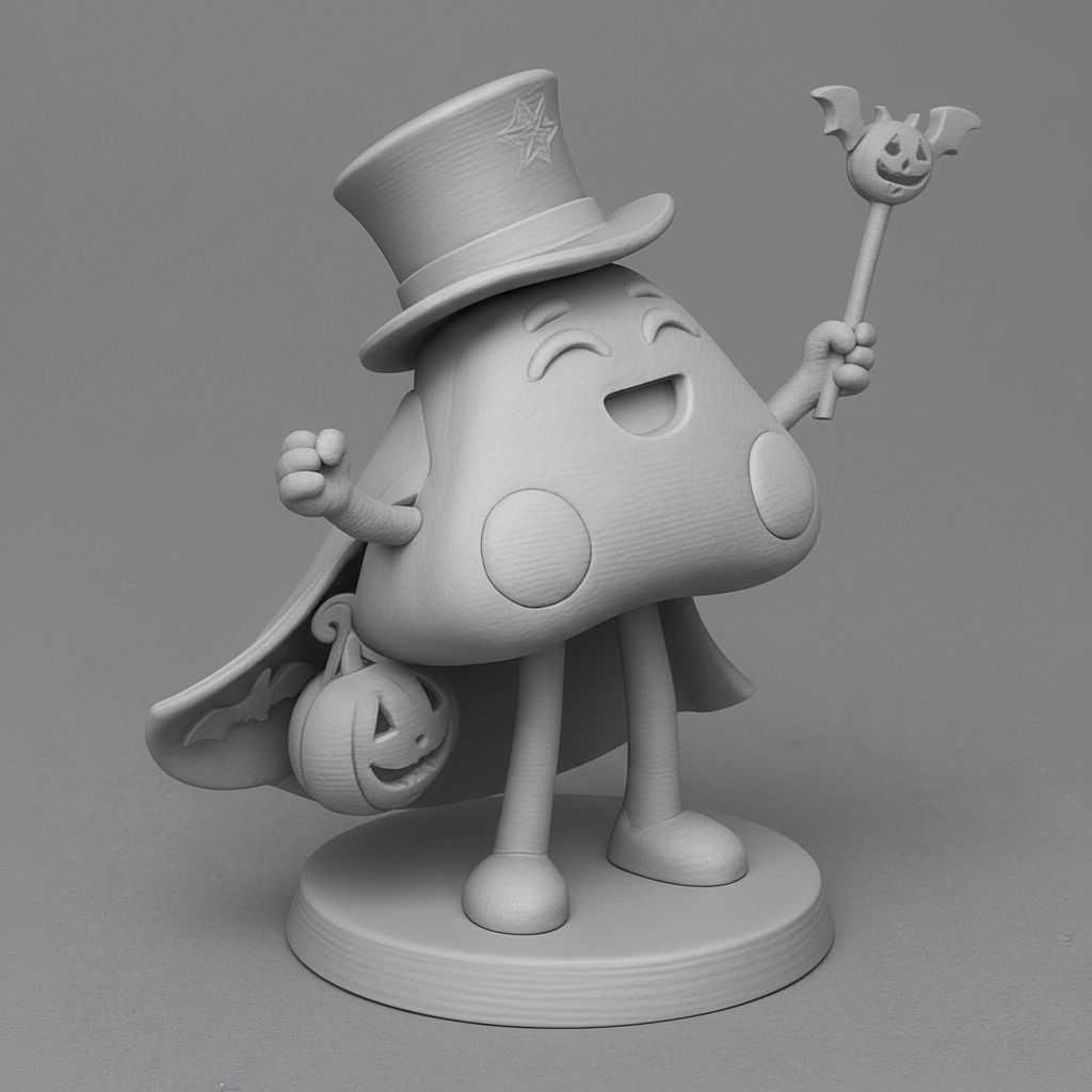 face to 3d model ai-3D portrait printing from photo_Charming Candy Corn Halloween Decor Print