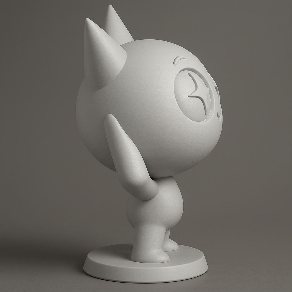 silhouette 3d printer maker-3d portrait printing_Charming Cartoon Character Figurine