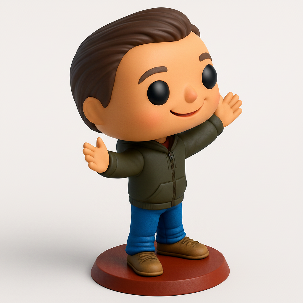 face to 3d model ai-3D portrait printing from photo_Charming Welcoming Pop-Style Figure - Easy Print!