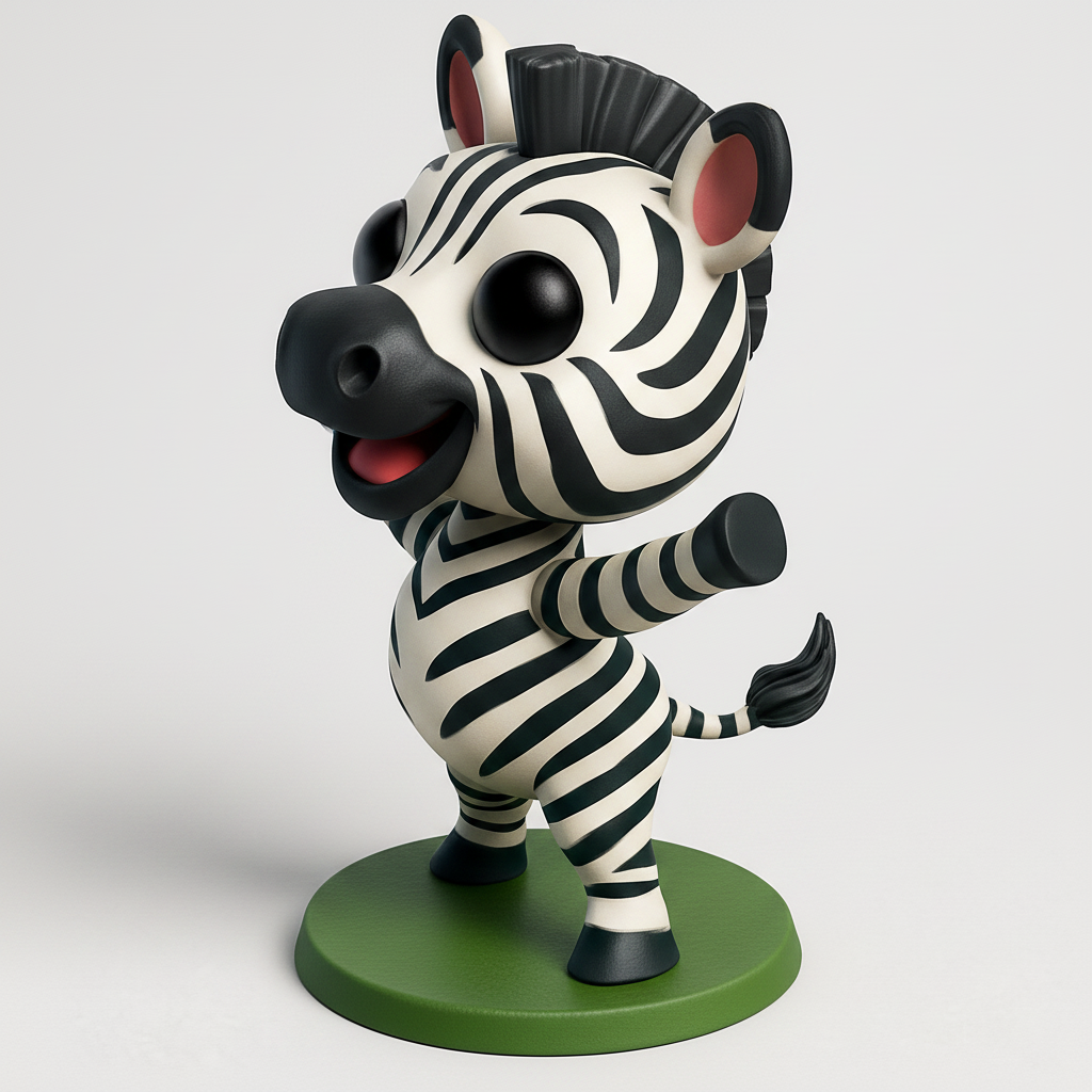 face anatomy 3d model-create 3d face model from photo_Delightful Happy Zebra Pal 3D Print