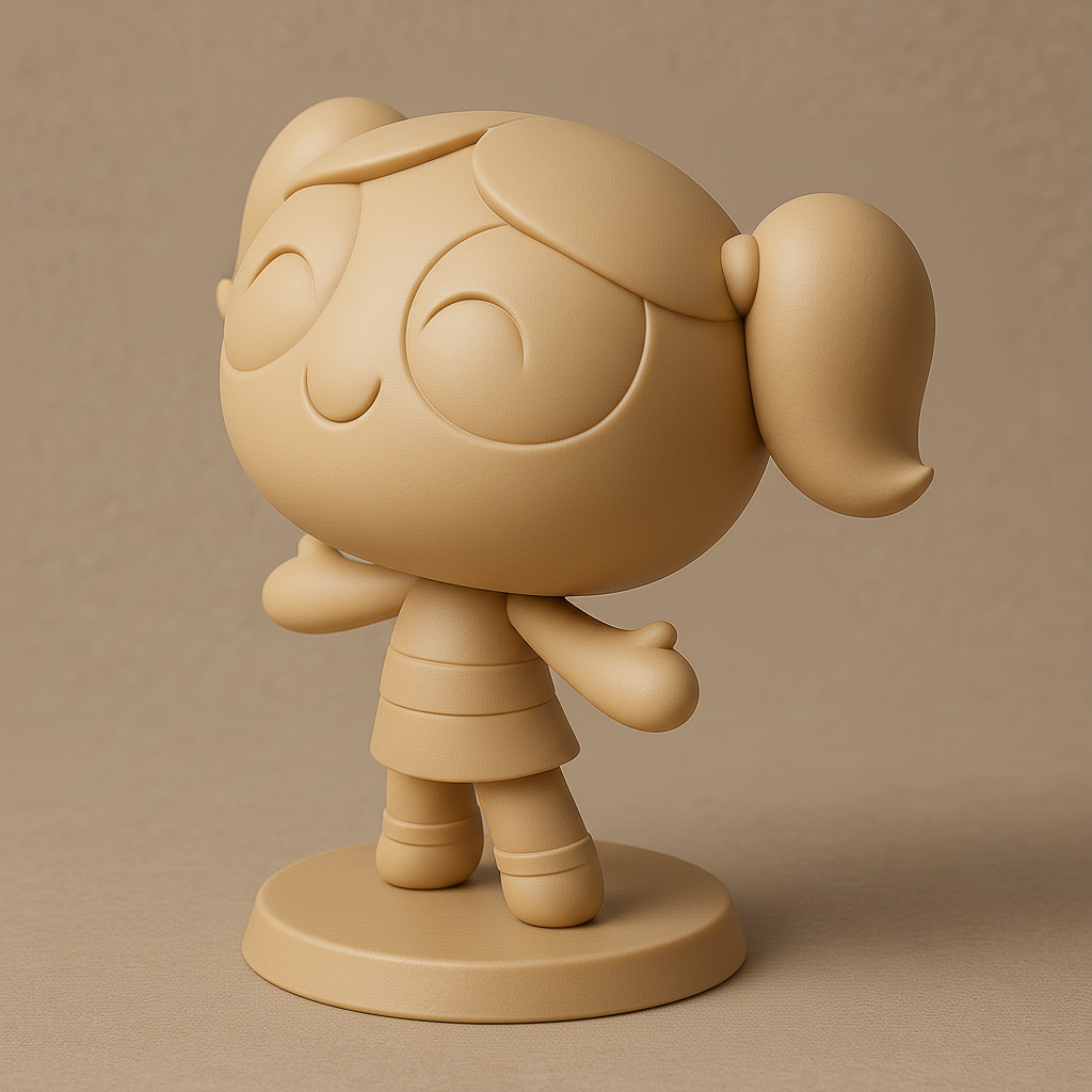 face anatomy 3d model-create 3d face model from photo_Charming Cheerful Character Figurine