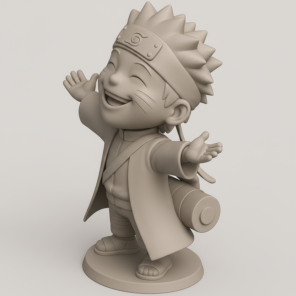 silhouette 3d printer maker-3d portrait printing_ Naruto Uzumaki Character Statue for 3D Printing