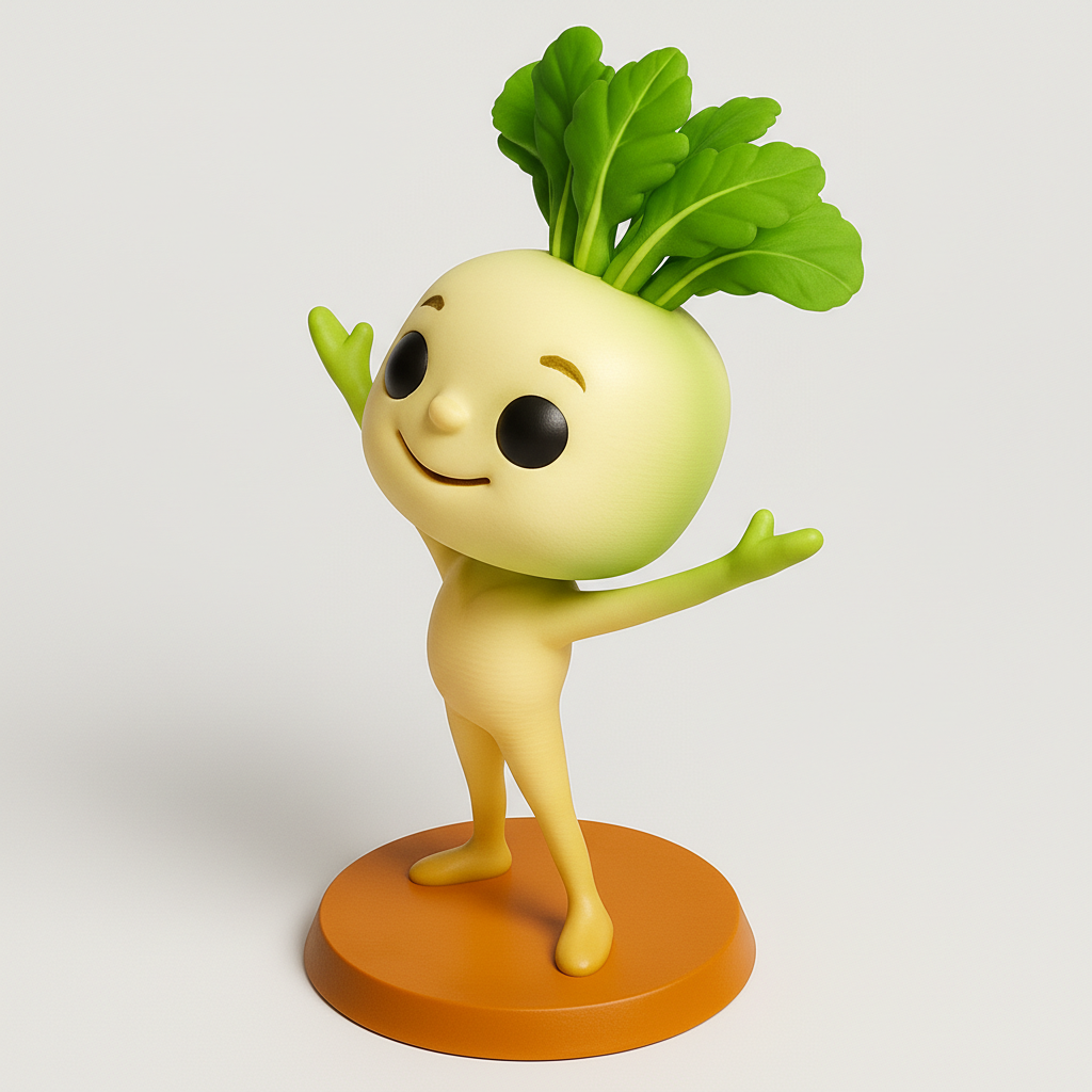 face anatomy 3d model-create 3d face model from photo_Cheerful Turnip Buddy Desk Decor