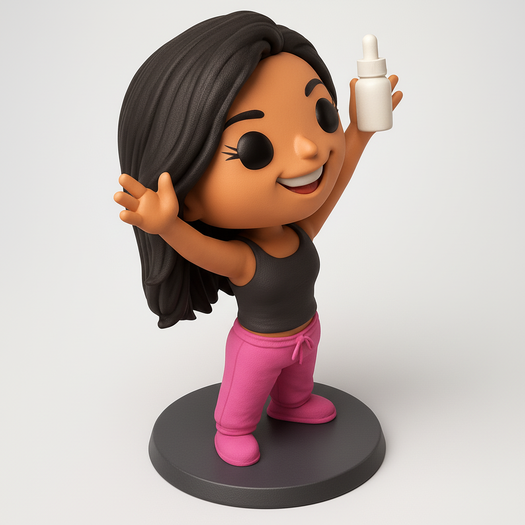 face to 3d model ai-3D portrait printing from photo_Radiant Wellness Buddy Figurine