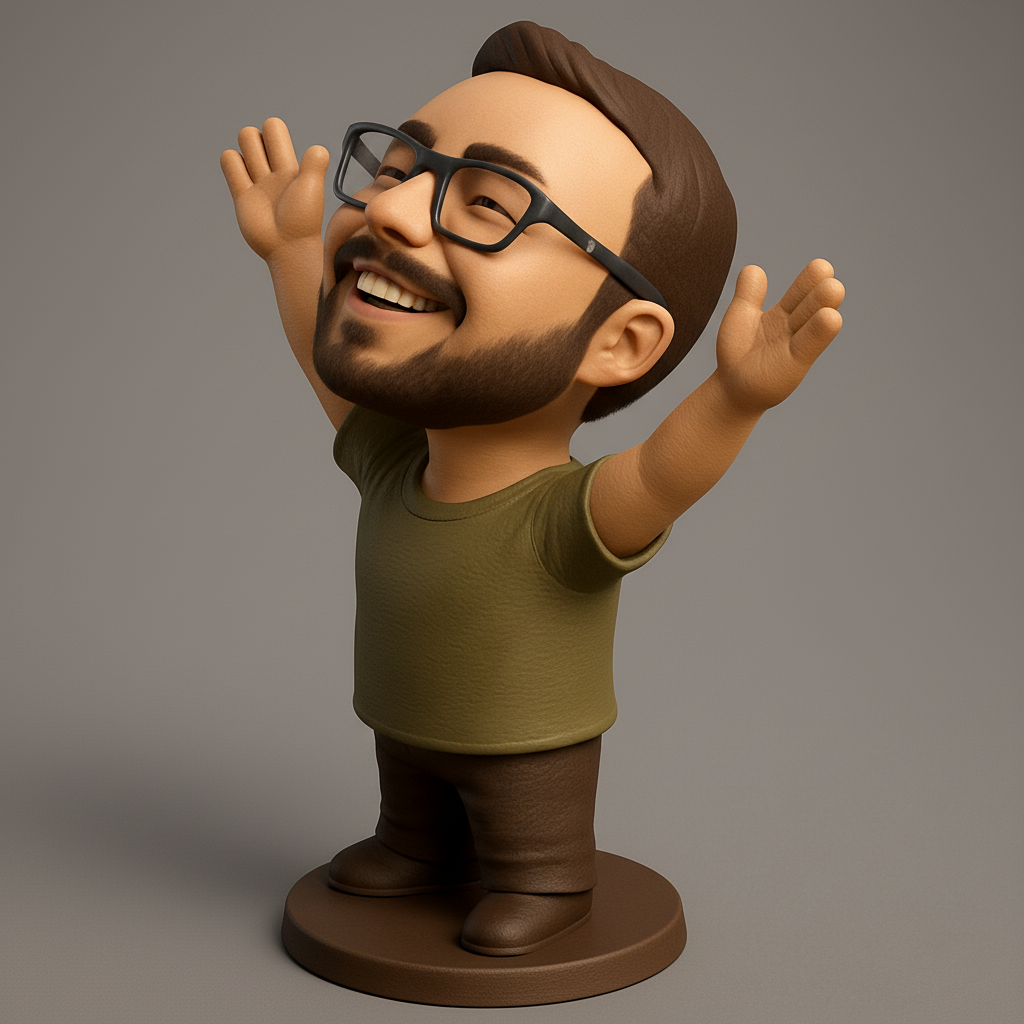 face anatomy 3d model-create 3d face model from photo_Optimistic Bobblehead: Your Daily Dose of Joy!