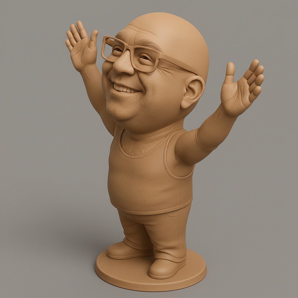 face anatomy 3d model-create 3d face model from photo_Joyful Character Figurine for 3D Printing