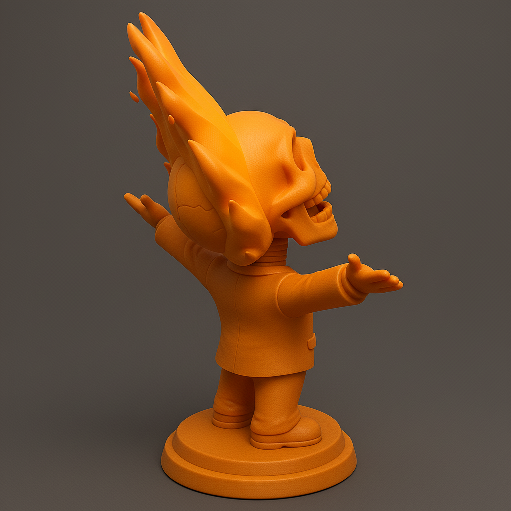 face anatomy 3d model-create 3d face model from photo_Flaming Skull Figurine for Fun Displays