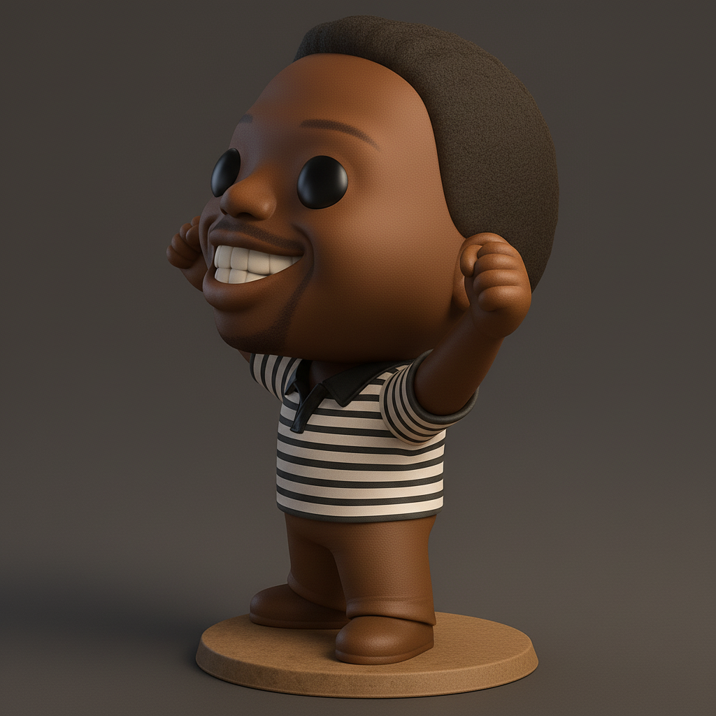 face anatomy 3d model-create 3d face model from photo_Joyful Character Figurine - Celebrate Success!