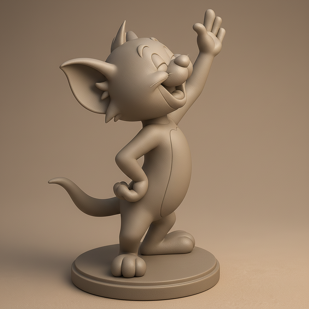 face anatomy 3d model-create 3d face model from photo_Cheerful Cat Character 3D Model