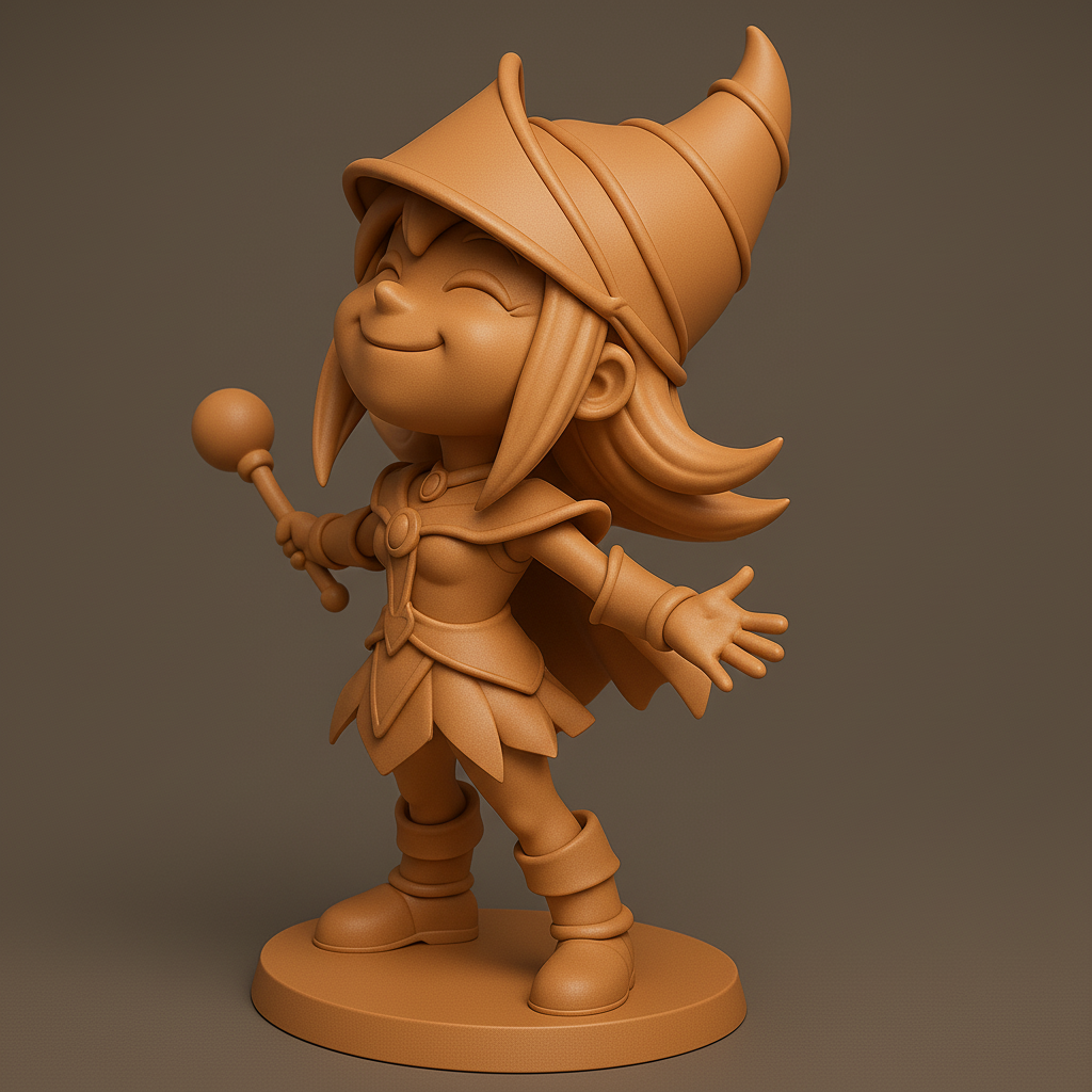 face anatomy 3d model-create 3d face model from photo_Charming Wizard Figurine for 3D Printing