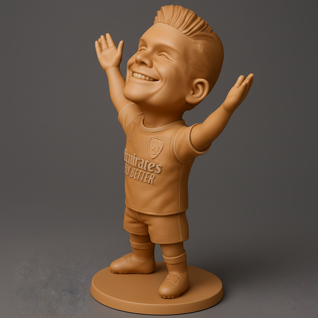 face anatomy 3d model-create 3d face model from photo_Arsenal Fan Celebration Bobblehead - Print & Cheer!