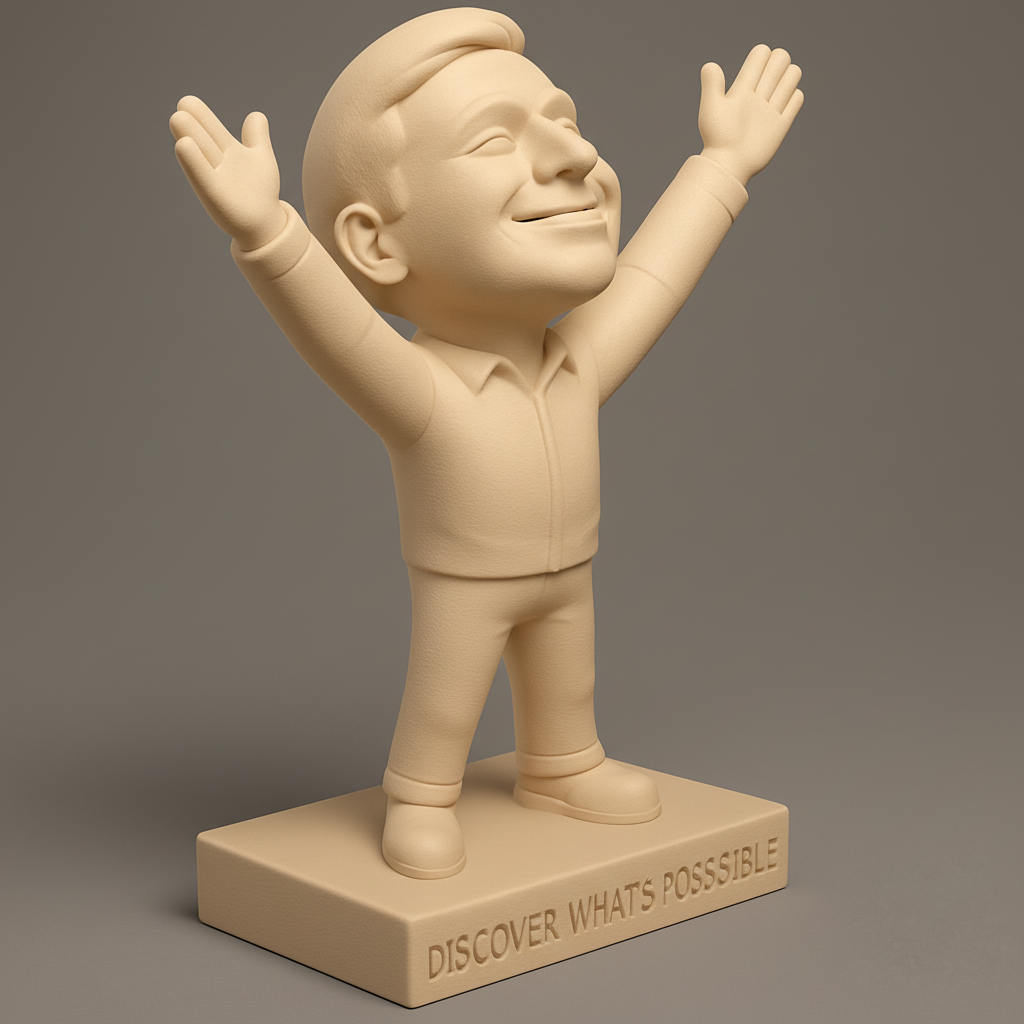 face anatomy 3d model-create 3d face model from photo_Discover What's Possible: Inspirational Desk Statue