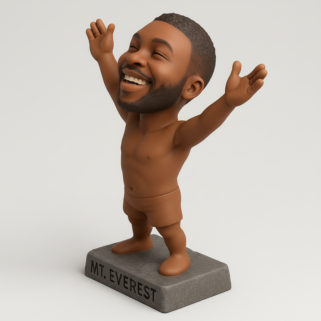 silhouette 3d printer maker-3d portrait printing_Joyful Summit Champion Figurine