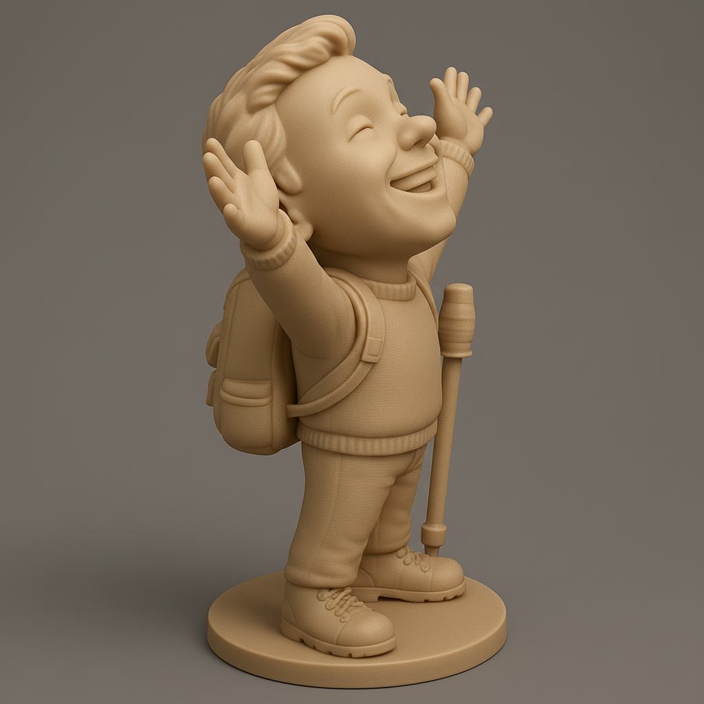 face anatomy 3d model-create 3d face model from photo_Happy Hiker Kid - Spread Joy & Adventure!