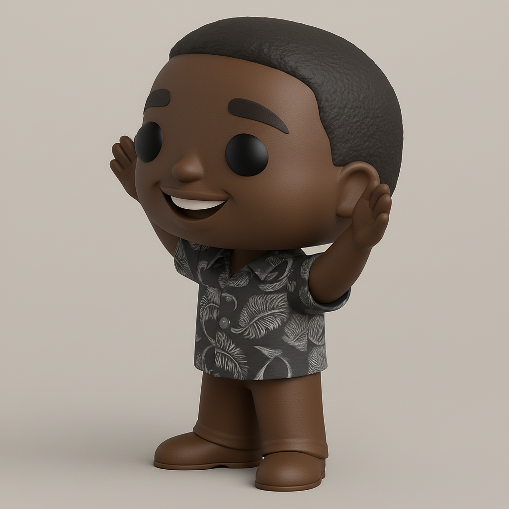 face to 3d model ai-3D portrait printing from photo_Cool Tropical Pop Art Style Figure - Print & Display!