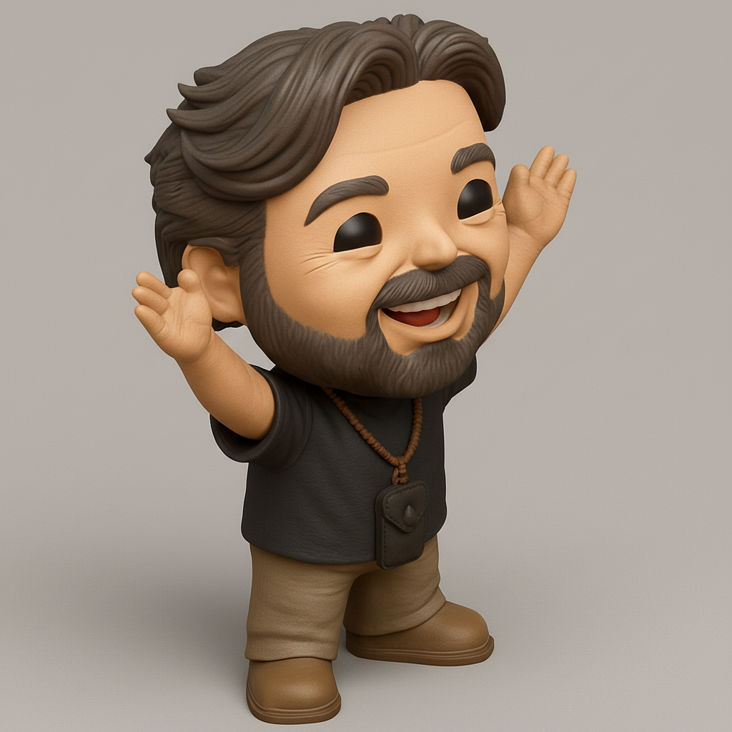 face anatomy 3d model-create 3d face model from photo_Cheerful Bearded Guy Figurine - Your Happy Desk Buddy