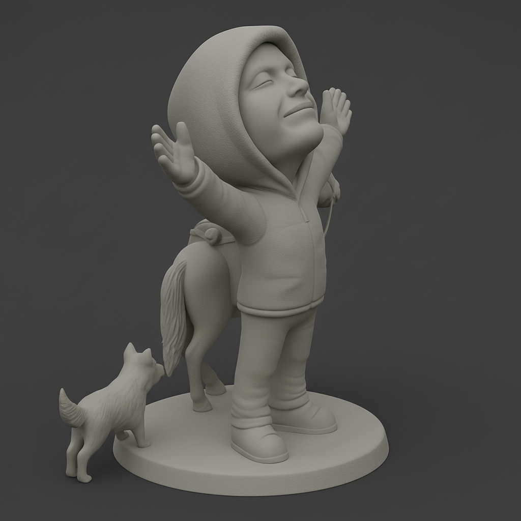 face anatomy 3d model-create 3d face model from photo_Joyful Explorer & Animal Companions