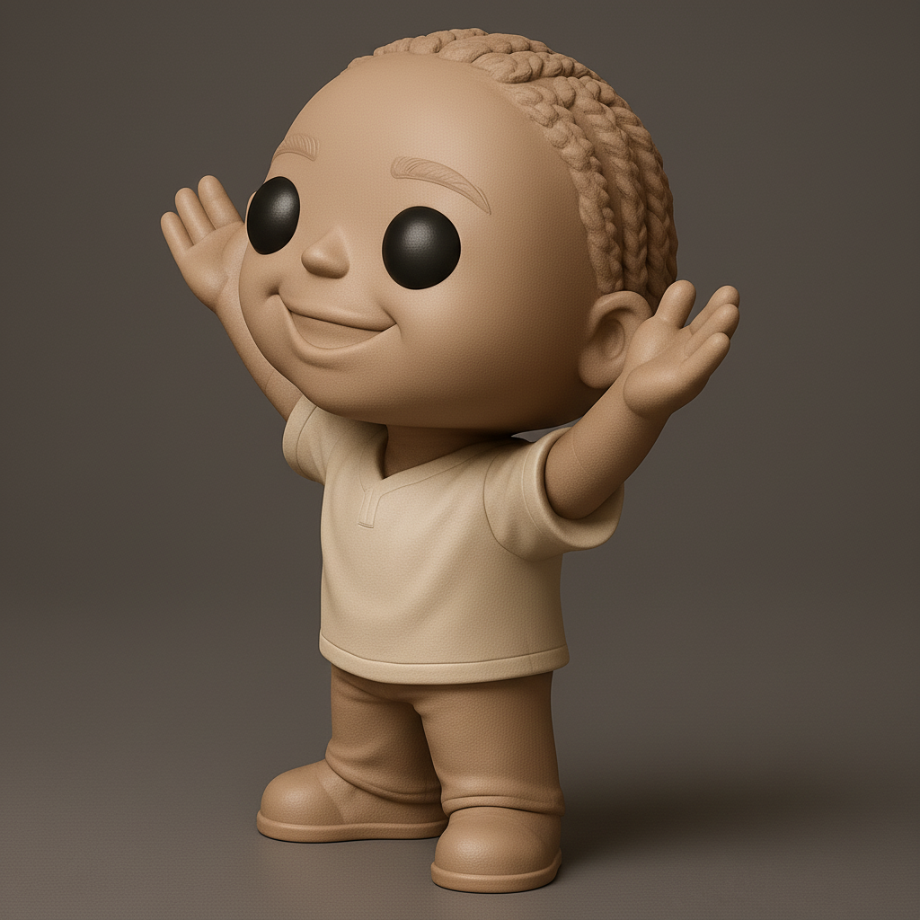 face anatomy 3d model-create 3d face model from photo_Happy Hug-Ready Kid Figurine - Expressive 3D Print