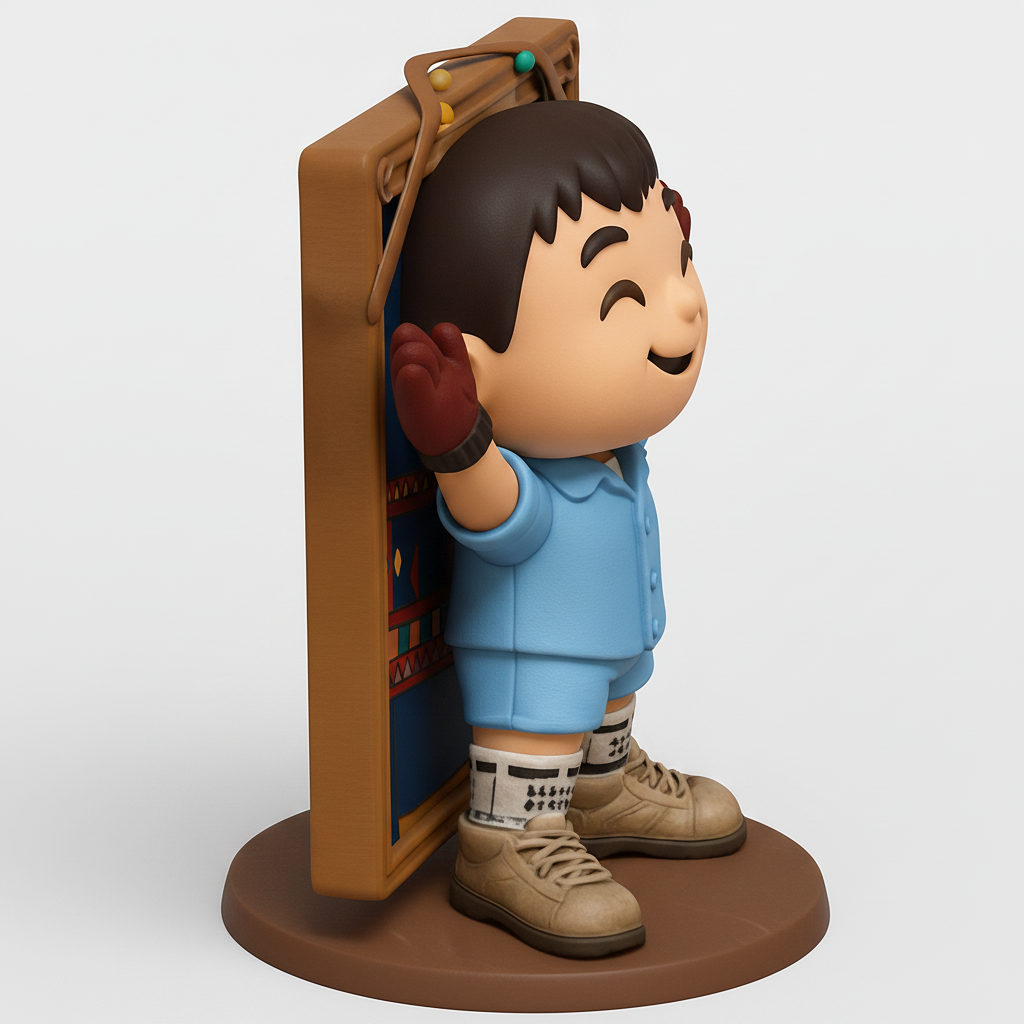 face to 3d model ai-3D portrait printing from photo_Joyful Explorer Figurine: A Charming Desktop Buddy