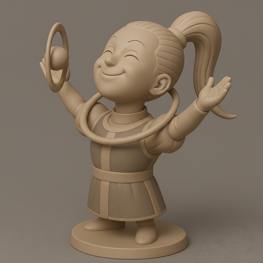 silhouette 3d printer maker-3d portrait printing_Joyful Space Explorer Figure