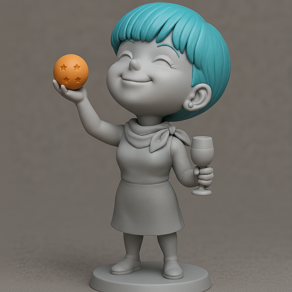 silhouette 3d printer maker-3d portrait printing_Joyful Character with Dragon Ball
