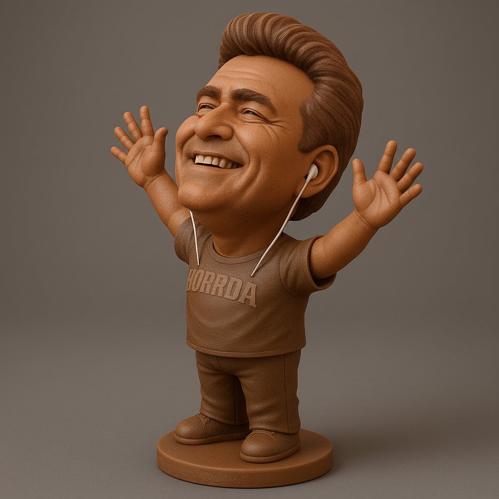 silhouette 3d printer maker-3d portrait printing_Cheerful Character Figurine for Fun Displays