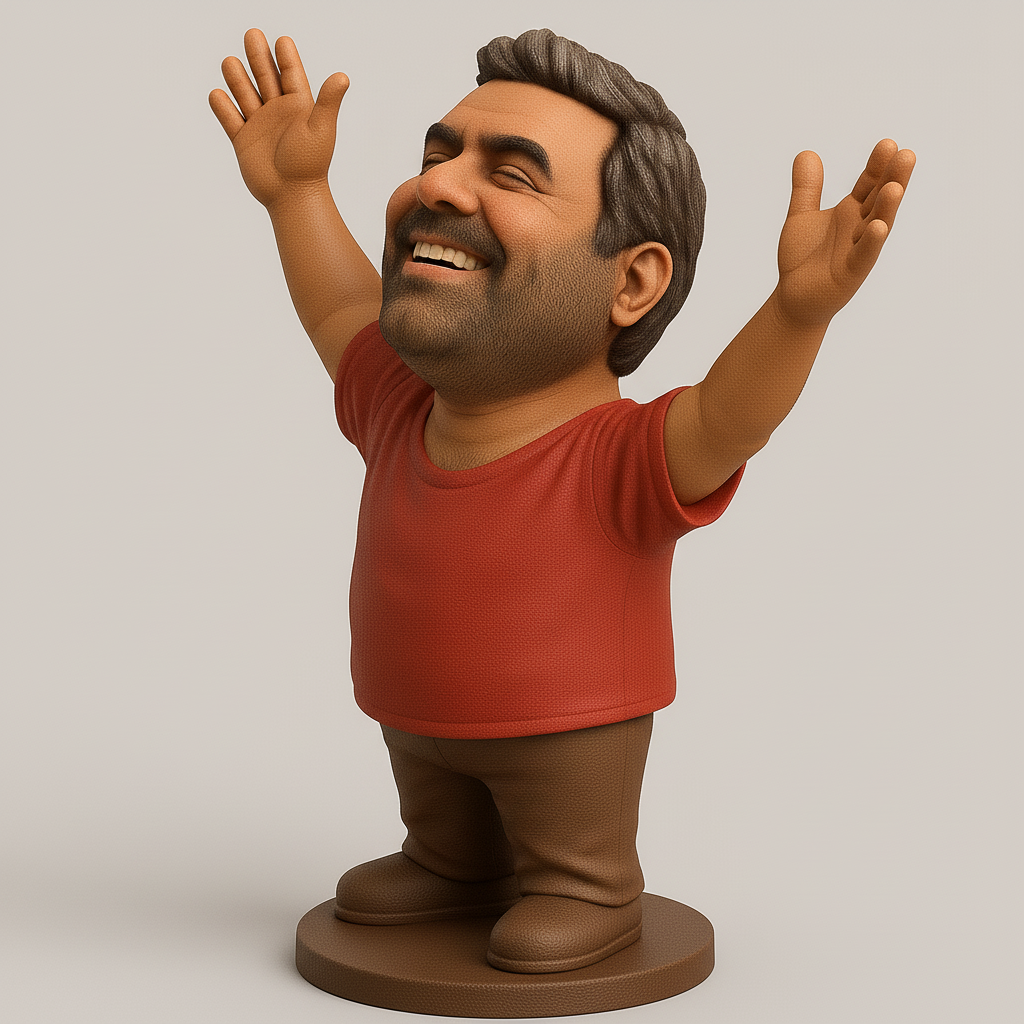 face anatomy 3d model-create 3d face model from photo_Joyful Celebratory Figure for 3D Printing