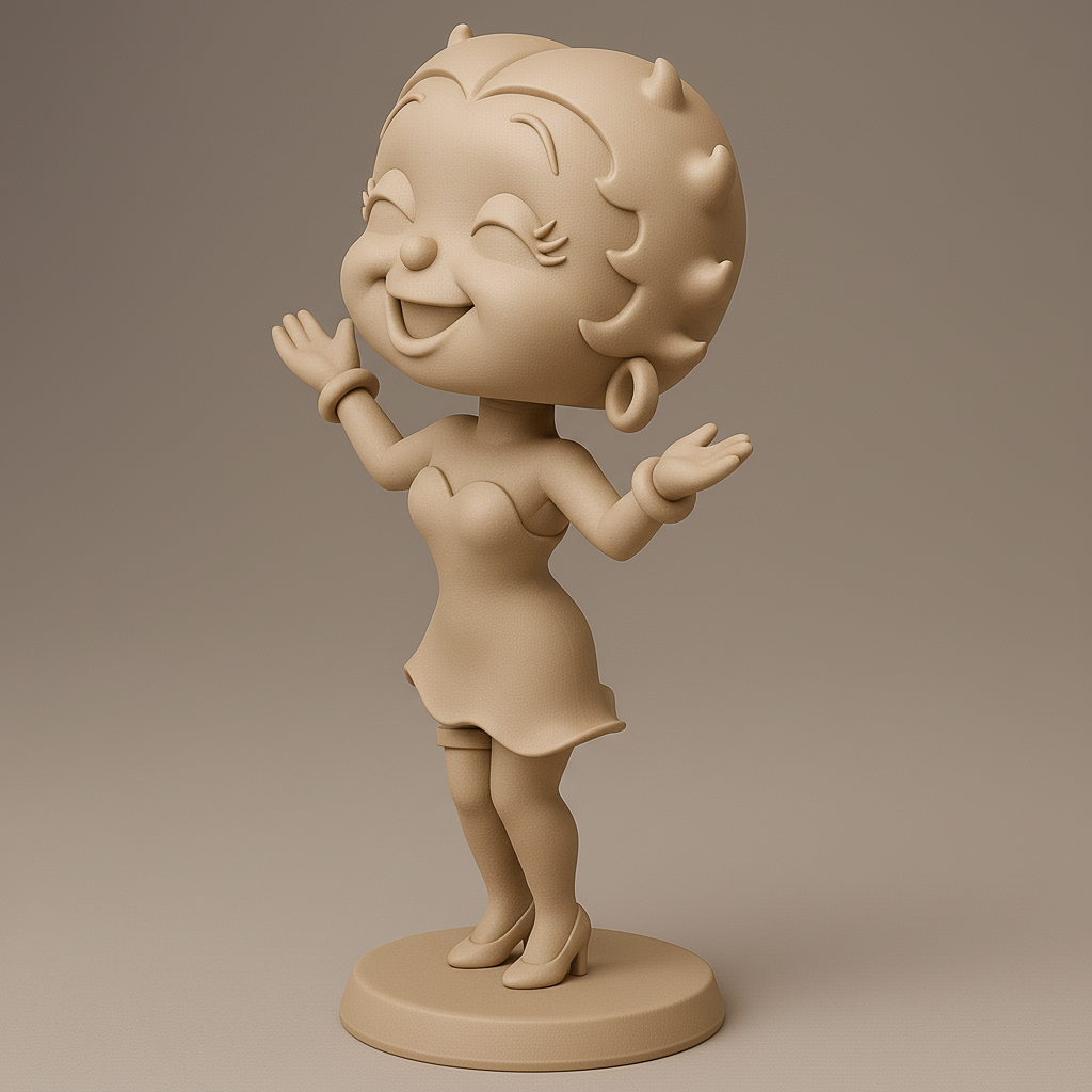 face anatomy 3d model-create 3d face model from photo_Charming Cartoon Character Figurine