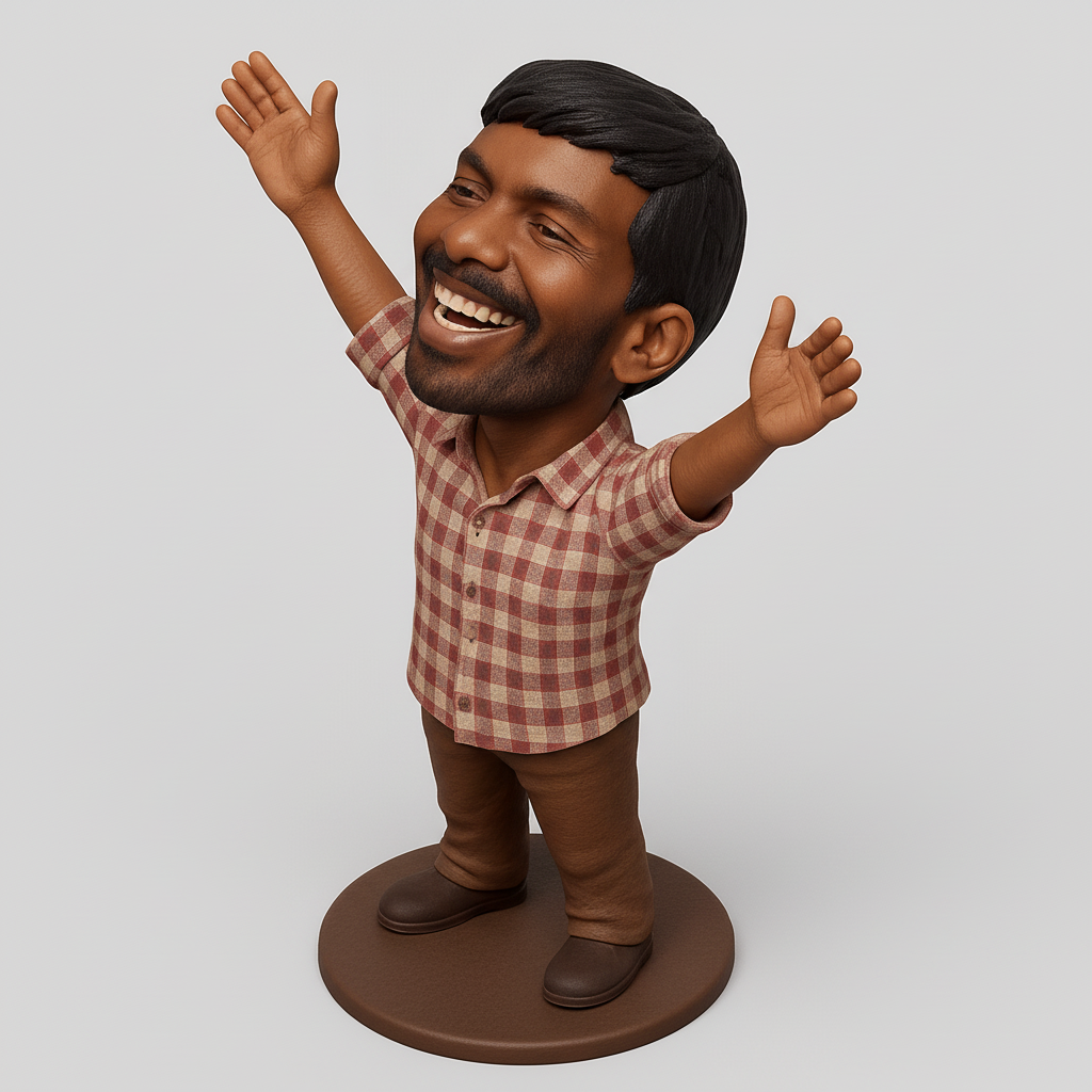 face anatomy 3d model-create 3d face model from photo_Radiant Joy Bobblehead: Celebrate Life's Triumphs!