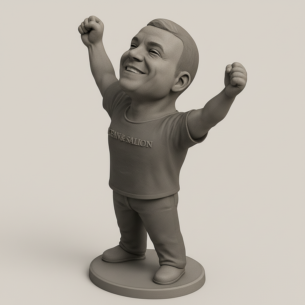 silhouette 3d printer maker-3d portrait printing_Celebrate Success: Ocean & Salion Triumphant Figurine